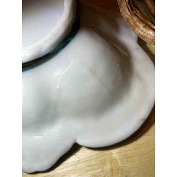 Antique Nagoya Nippon Raised Paint NPSK Moriage Plate Embossed 12x5 READ - Picture 7 of 10